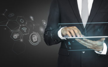 Businessman using a digital tablet