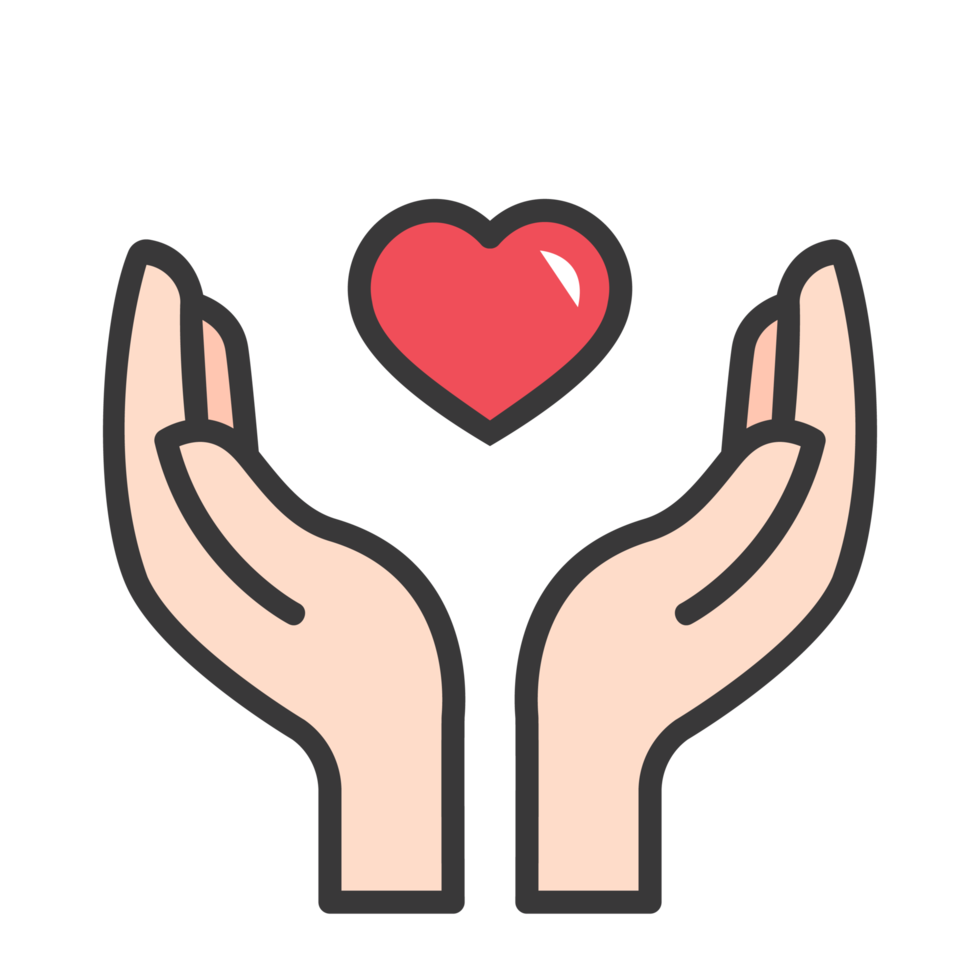 donate-and-charity-flat-color-icon-helping-hand-love-free-png