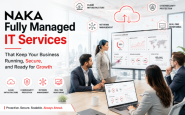 Business professionals leveraging fully managed IT services with cloud infrastructure, cybersecurity monitoring, and proactive technology management.